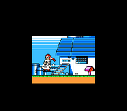 Laboratorio del Dr. Light en la apertura de "Mega Man 5", NES.