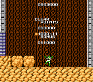 Obtención del Super Arm en "Mega Man", NES.