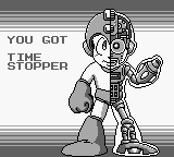 Obtención del Time Stopper en "Mega Man: Dr. Wily's Revenge", Game Boy.