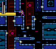 Mega Man utilizando el Time Stopper en "Mega Man: The Wily Wars", Sega Genesis.