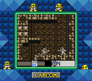 Mega Man utilizando Break Dash en "Mega Man V", Super Game Boy.