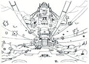 Arte conceptual del Escenario de Bubble Man en "Mega Man 2".