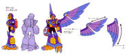 Concepto de Storm Eagle en "Mega Man Maverick Hunter X".