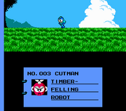 Cut Man en los créditos de "Mega Man 3", NES.