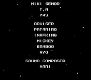 "Mega Man 5", Asesor: bajo el apodo de Patariro.