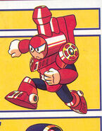 Ilustración de Charge Man "Mega Man IV" por la revista Nintendo Power.