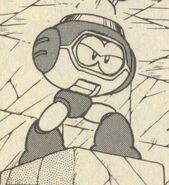 Rock Thrower en "El Secreto del Parque Aéreo" del manga "Rockman 5".
