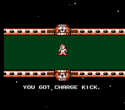 Obtención del Charge Kick en "Mega Man 5", NES.
