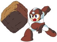 Ilustración original del Super Arm en "Mega Man", NES.