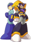 Mega Man junto a su rival Bass en Mega Man & Bass