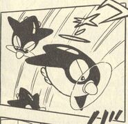Pepe de Bomb Man en "¡¡Sobrevive los Continuos Ataques del Ejército de Wily!!" del manga "Rockman".