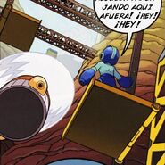 Ascensor de la cantera de Guts Man en Mega Man #2.