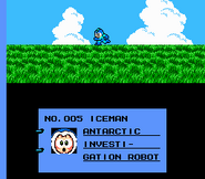 Ice Man en los créditos de "Mega Man 3", NES.