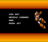 Obtención del Needle Cannon en "Mega Man: The Wily Wars", Sega Genesis.