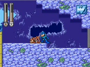 Mega Man usando el Rush Search en Mega Man 7