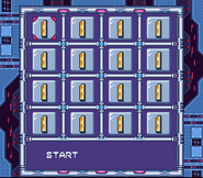 Pantalla de contraseña de "Mega Man X2", SNES.