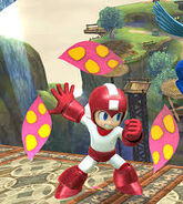 Mega Man utilizando el Plant Barrier en Super Smash Bros. para Nintendo 3DS / Wii U