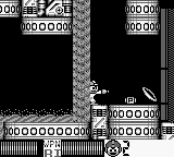 Mega Man usando el Ring Boomerang en "Mega Man IV", Game Boy.