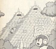Pirámides Gemelas, Parte 1 en "Las Súper Invenciones del Dr. Wily - ¡¡Aparecen 2 Robots Gigantes de Terror!!" del manga "Rockman".