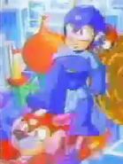 Rush, Mega Man y Eddie en el comercial de "Rockman 4: Aratanaru Yabou!!".