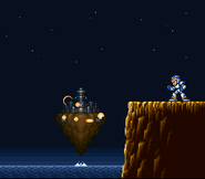 Escondite de Sigma en el epílogo de "Mega Man X", SNES.