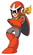 Arte original de Proto Man en Mega Man 3, Keiji Inafune.