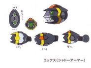 Concept Art del Buster utilizado en esta armadura.