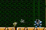 Dust Man usando el Dust Crusher en NES