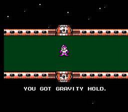 Obtención del Gravity Hold en "Mega Man 5", NES.