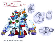 Arte Conceptual de Avalanche Yeti en "R20 Rockman and Rockman X Official Complete Works".