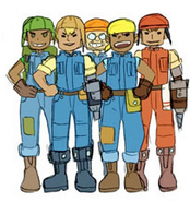 Grupo de Diggers en Mega Man Legends 3