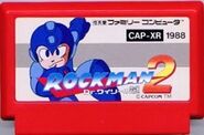 Cartucho de Famicom de "Rockman 2: The Mistery of Dr. Wily".