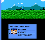 Elec Man en los créditos de "Mega Man 3", NES.