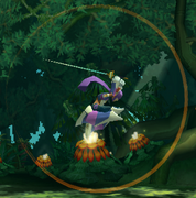 Layer usando el Rasetsusen en "Mega Man X8", PC.