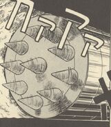 Rolling Drill en "El Nombre del Nuevo Enemigo es, ¿¡Blues!?" del manga "Rockman 5".