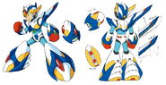 Concepto de la Falcon Armor en Megaman X5.