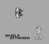 Despedida de Shield Attacker en "Mega Man III", Game Boy.