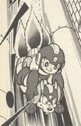 Rush Jet en "¡Persigue al Dr. Cossack!" del manga "Rockman 4".