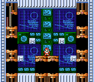 Fiebre de jefes en Escenario de Dr. Wily 5 en "Mega Man 2", NES.