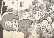 1 Cápsulas de Armas conseguidas por Mega Man al destruir a 1 Picket Man, "El Guerrero de la Paz - ¡¡Rockman Está Aquí!!" del manga "Rockman".