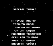 Agradecimientos Especiales de "Mega Man 2".