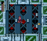 Mega Man utilizando el Rush Jet en Mega Man: The Wily Wars.