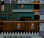 Fiebre de jefes en Escenario de Dr. Wily 4 en "Mega Man: The Wily Wars/Mega Man", Sega Genesis.