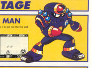 Ilustración de Napalm Man para "Mega Man IV" por la revista Nintendo Power.