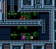 Mega Man usando el Shadow Blade en "Mega Man: The Wily Wars", Sega Genesis.