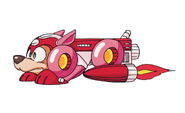 Diseño Original del Rush Jet en Mega Man 3.