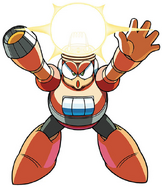 Ilustración de Bright Man en "Rockman Complete Works", por Ryuji Higurashi.