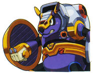 Busto de Armored Armadillo en Mega Man Maverick Hunter X.