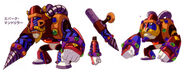 Concepto de Spark Mandrill en "Mega Man Maverick Hunter X".