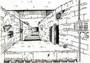 Arte conceptual del Escenario de Pharaoh Man en "Mega Man 4".